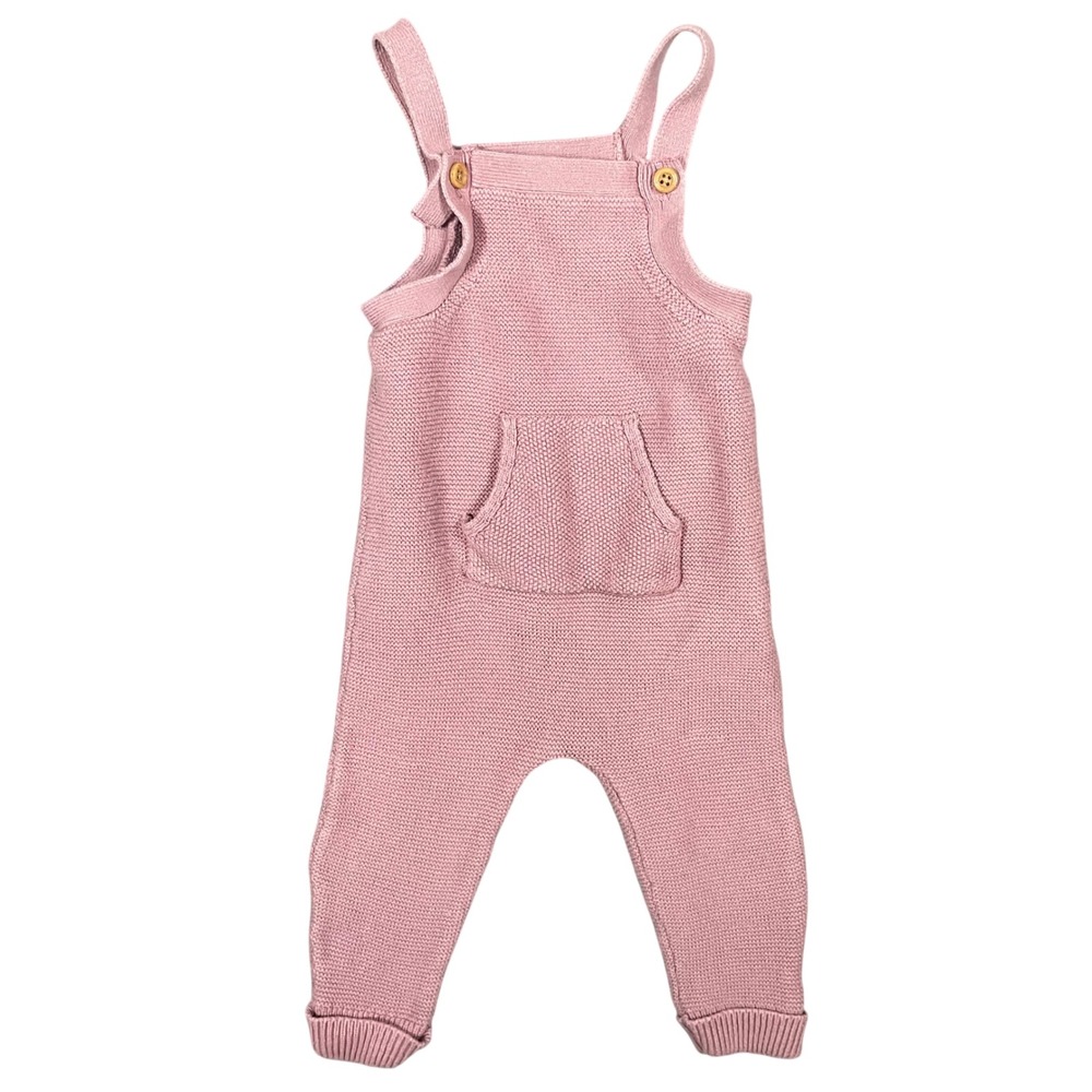 Little Planet by Carter's Organic Cotton Knit Overalls Pink 12M Jumpsuit